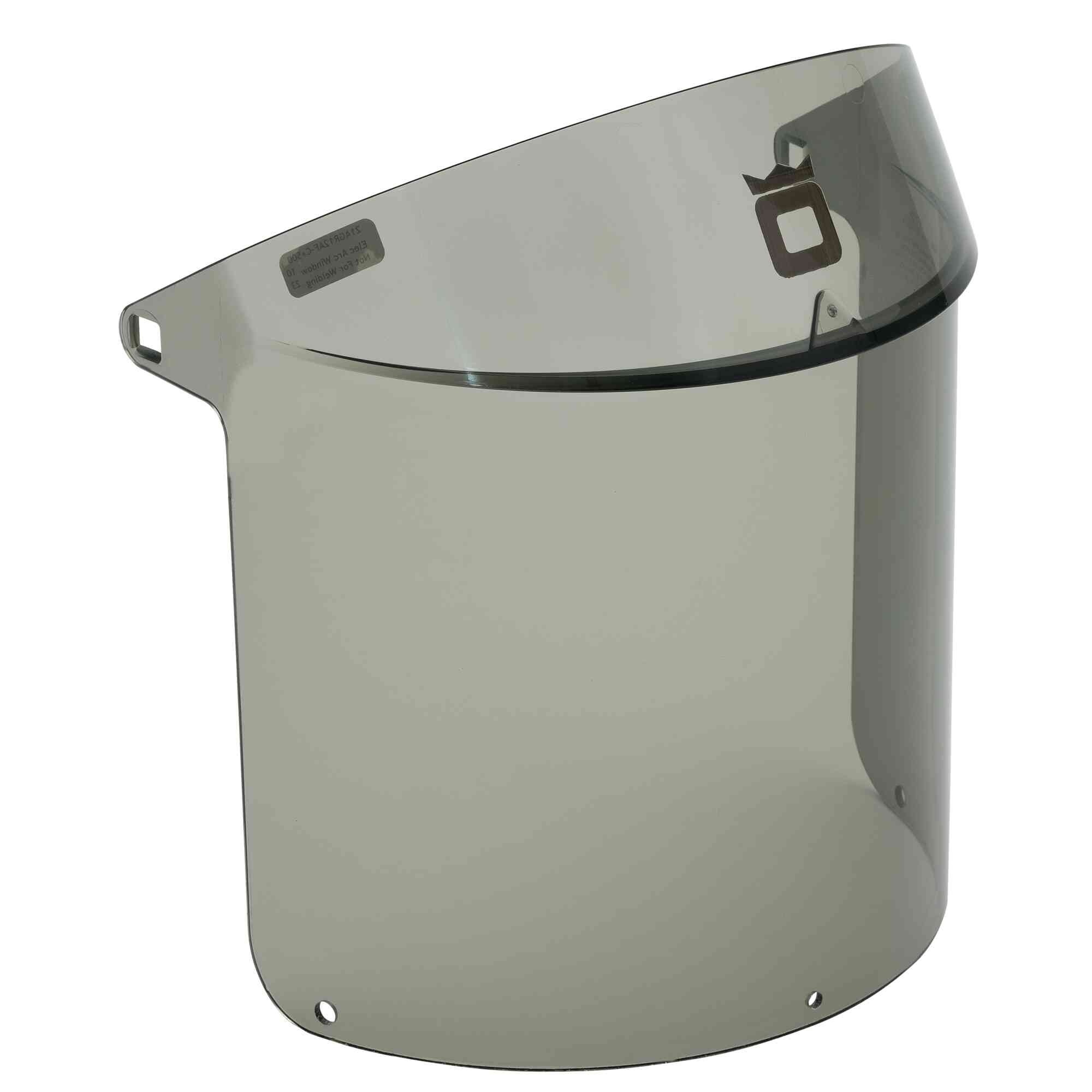 OBERON™ - Face Shield Replacement Window - Polycarbonate - Arc Flash - 12 Cal TCG™ -Window: Clear Grey - Model # 0AGR12SHLD-AF-DC